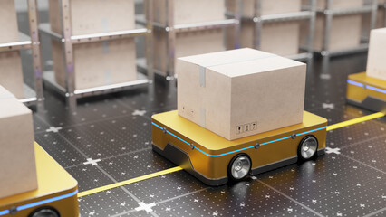 Monitoring system software. Warehouse automation. Concept of 