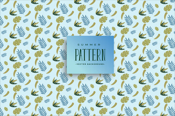 Summer vector tropical pattern