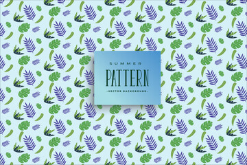 Summer vector tropical pattern