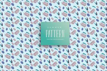 Summer vector tropical pattern