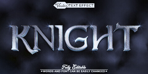 Warrior Knight Vector Editable Text Effect Template © Anka Design
