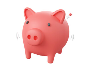 3d cartoon design illustration of Money savings concept with piggy bank.