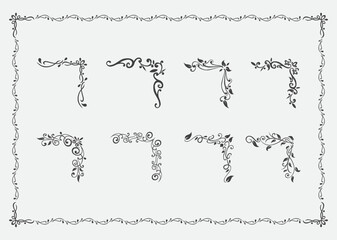 Obraz premium Decorative vintage frame template border square shape