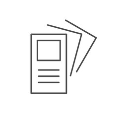 Promotional leaflet line outline icon