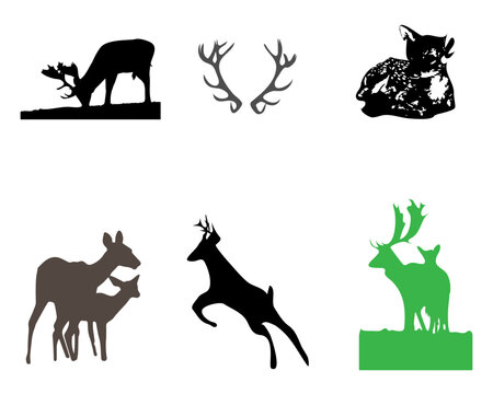 Reindeer vector images free vector deer silhouette, deer Vector Art, Icons, and Graphics for Free,  Deer Vector Stock Illustrations,  vector logo icon Stock Vector Image