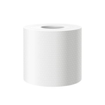 Vector image of vertical toilet paper roll. Object