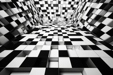 Abstract black and white background, Generative ai