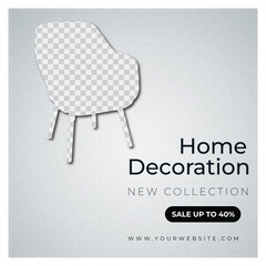 New furniture social media post vector