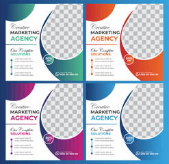 Digital Marketing Social Media Post design template Bundle