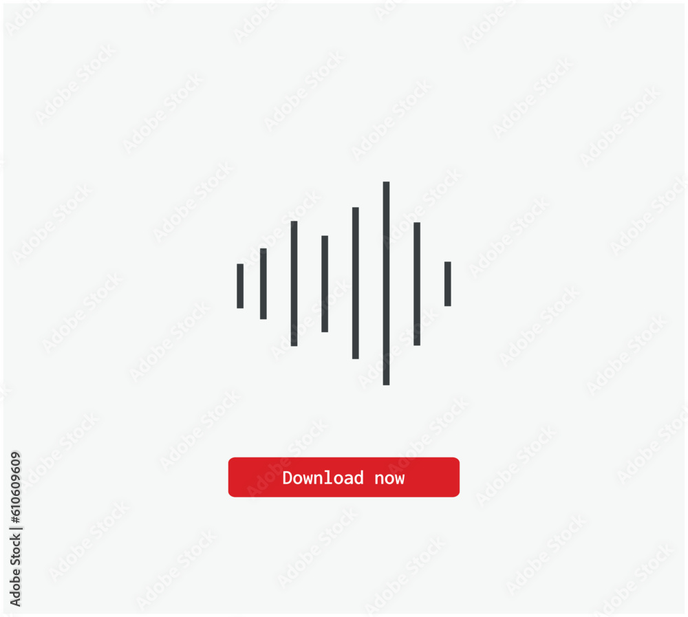 Poster wave vector icon. symbol in line art style for design, presentation, website or mobile apps elements