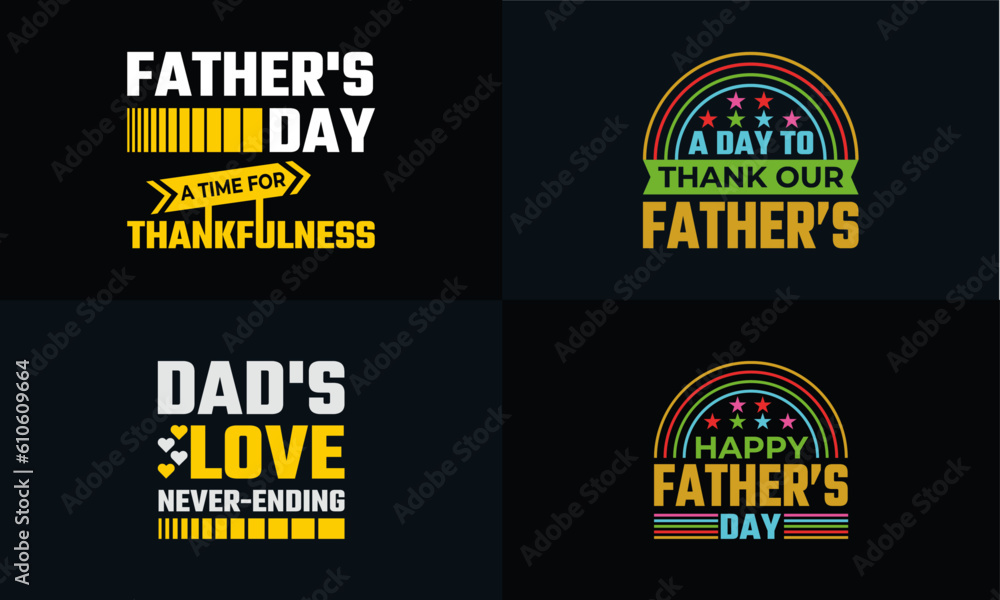 Sticker best typography T-shirt for FATHER'S DAY