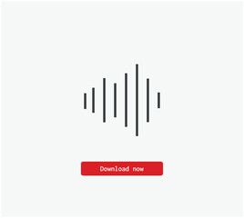 Wave vector icon. Symbol in Line Art Style for Design, Presentation, Website or Mobile Apps Elements, Logo. Pixel vector graphics - Vector