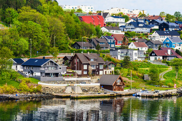 Fototapeta na wymiar City, Marina and Docks in Stavanger, Norway, Europe