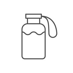 Bottle for water line icon