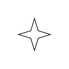 Shine icon, Clean star, Sparkling set line icon, logo isolated on white background