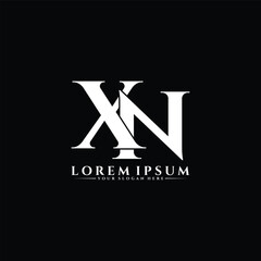 Letter XN luxury logo design vector