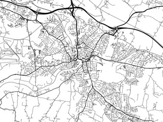 Fototapeta na wymiar A vector road map of the city of Maidstone in the United Kingdom on a white background.