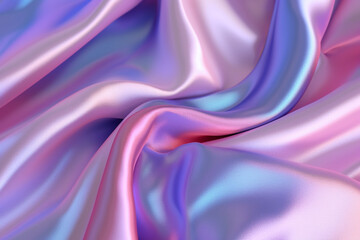 Obraz premium shiny holographic silk texture, generative ai