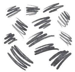 hand-drawn abstract simple flat art with lines in  Black and white color. Doodle line design