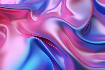 Fototapeta premium shiny holographic silk texture, generative ai