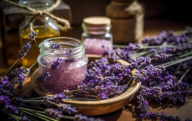 Obraz na płótnie Canvas Treat your senses to the calming properties of lavender. AI generated