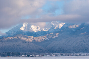 SLovenian Moutnains Covered in Snow