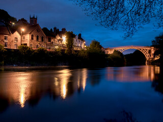 europe, uk, England, Shropshire, Ironbridge dusk