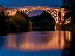 europe, uk, England, Shropshire, Ironbridge dusk