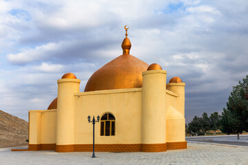  Small mosque located in a village Anau near Ashgabat