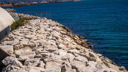 wezuwiusz skały włochy piękny krajobraz bolonia neapol morze ocean