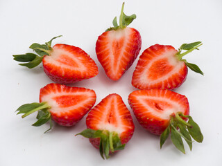 strawberries halved