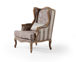 Classic armchair isolated on white background