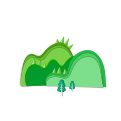 Obraz premium landscape with tree. Mountain in spring landscape. Green season. 