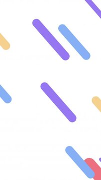 Simple animated vertical abstract background with round lines for social media