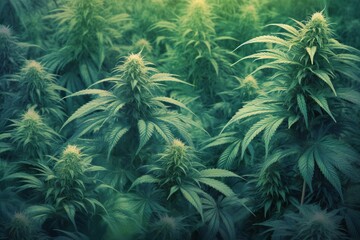 Fototapeta na wymiar Majestic soft cannabis marijuana background Generative AI