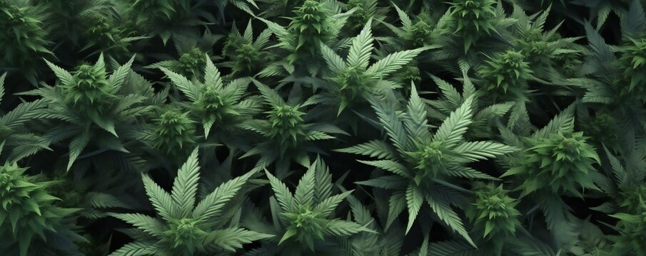 Majestic soft cannabis marijuana background Generative AI