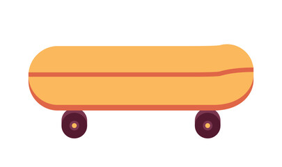 Skateboard semi flat colour vector object. Extreme sport. Old school retro skateboarding equipment. Editable cartoon clip art icon on white background. Simple spot illustration for web graphic design © IMG visuals characte