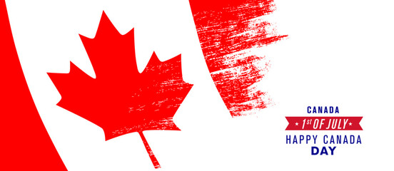 Fototapeta premium Canada happy day greeting card, banner vector illustration.