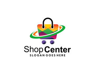 Modern gradient e commerce-logo-collection