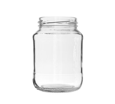 Fat Glass Bottle Wide Thread Mount isolated on white background with clipping paths