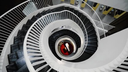 Architectural design, revolving stairs