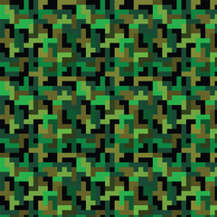 Pixel camouflage military seamless pattern