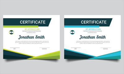 Certificate template. Diploma of modern design or gift certificate. Suit for business, education, online course, award, employee certificate and much more.