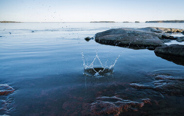 A splash in the water