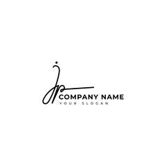 Jp Initial signature logo vector design