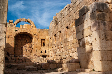 Roman City of Gerasa (Jerash, Jordan) is ancient city with 6.5 thousand years old. Temple of...