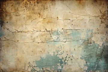 Deurstickers Verweerde muur Grunge old dirty paper texture Generative AI