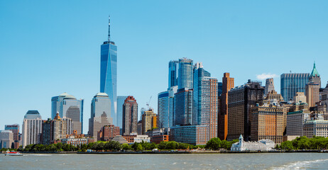 Financial District of NYC since the Hudson River