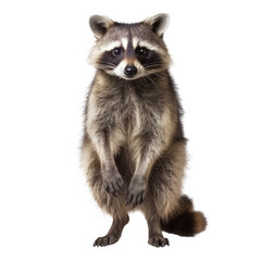 Fototapeta premium raccoon looking isolated on white