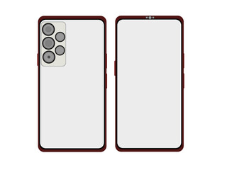 Mobile phone on a white background.